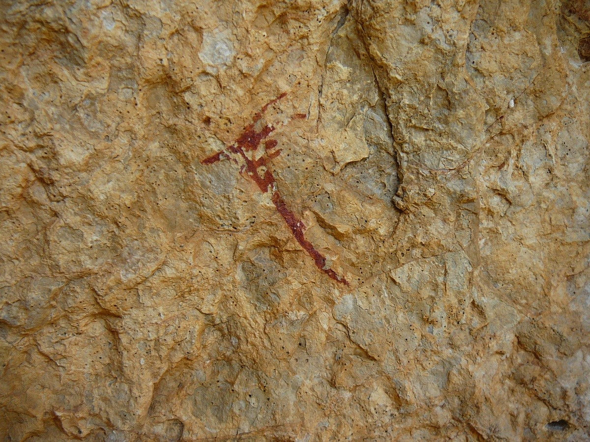 Figura de la Balma d'en Roc, un dels conjunts d'art rupestre que s'ha protegit a Vandellòs. Foto: ACN