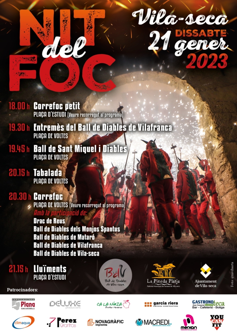 Cartell promocional de la Nit del foc de Vila-seca 2023. Foto: Cedida