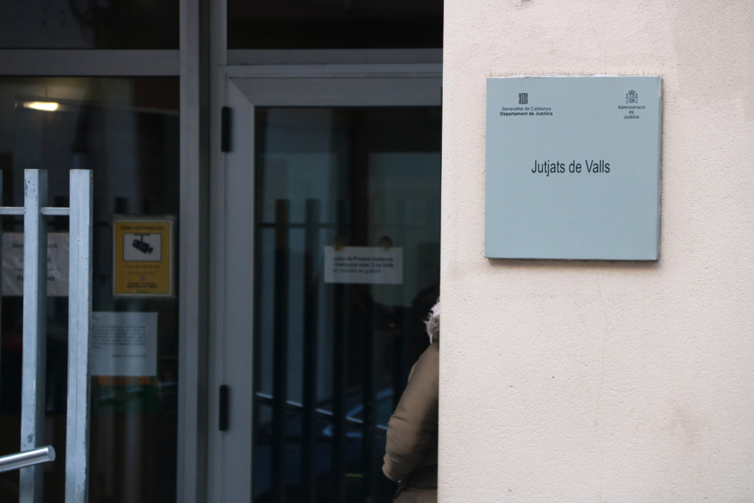Entrada dels Jutjats de Valls, on ha declarat Baltasar Segú. Foto: ACN