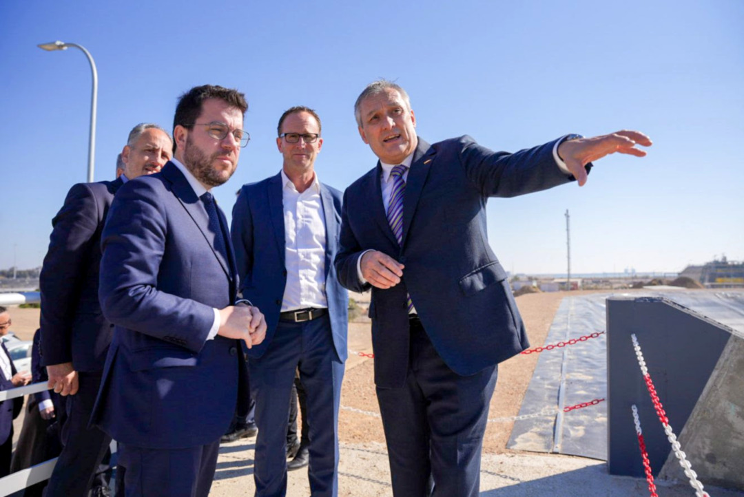 El president Aragonès ha inaugurat la nova planta de tractaments d'aigües industrials d'AITASA. Foto: ACN