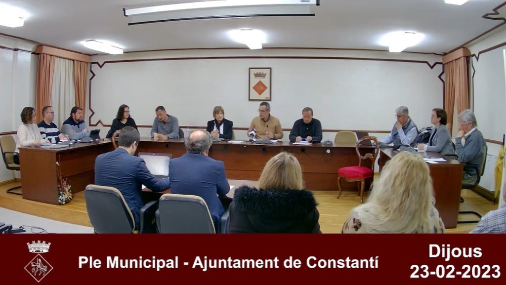 Una imatge del ple de Constantí. Foto: Cedida