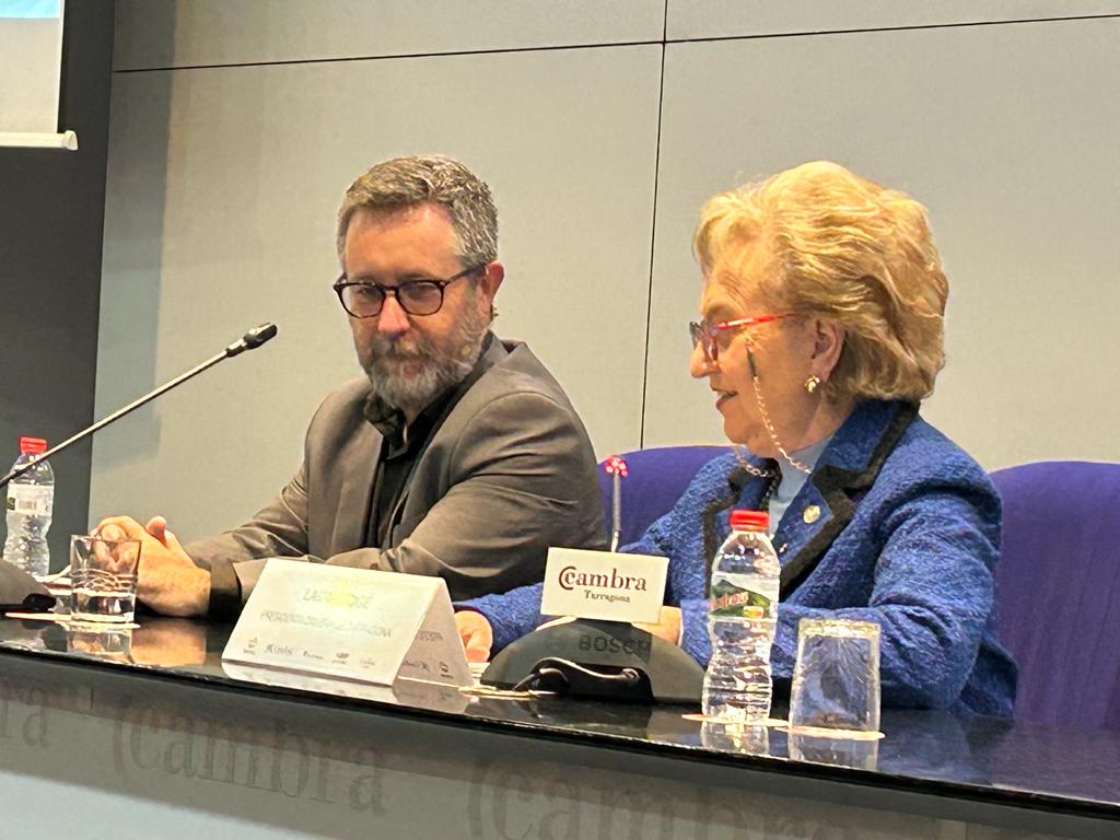 El president del Port, Saül Garreta, i la presidenta de la Cambra de Tarragona, Laura Roigé. Foto: Tots21