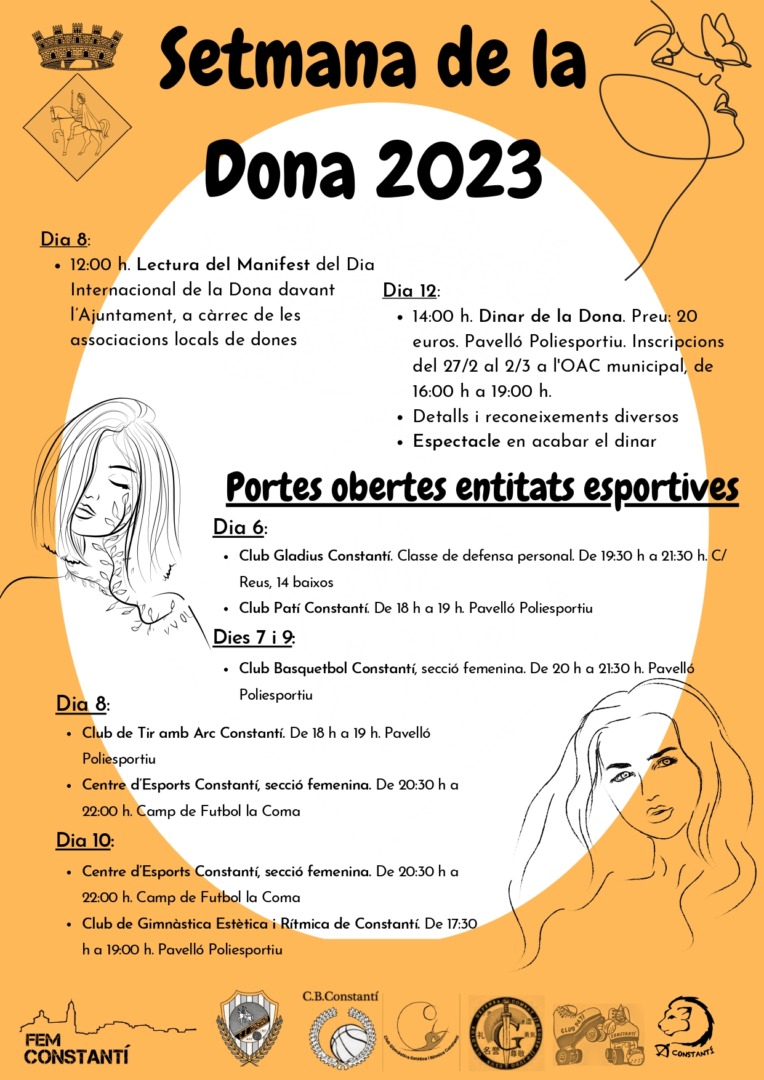 Cartell de la Setmana de la Dona de Constantí. Foto: Cedida