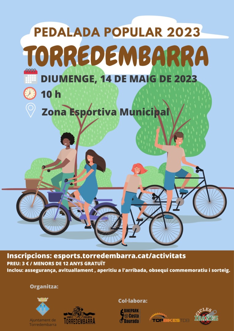 Cartell de la Pedalada Popular de Torredembarra 2023. Foto: Cedida