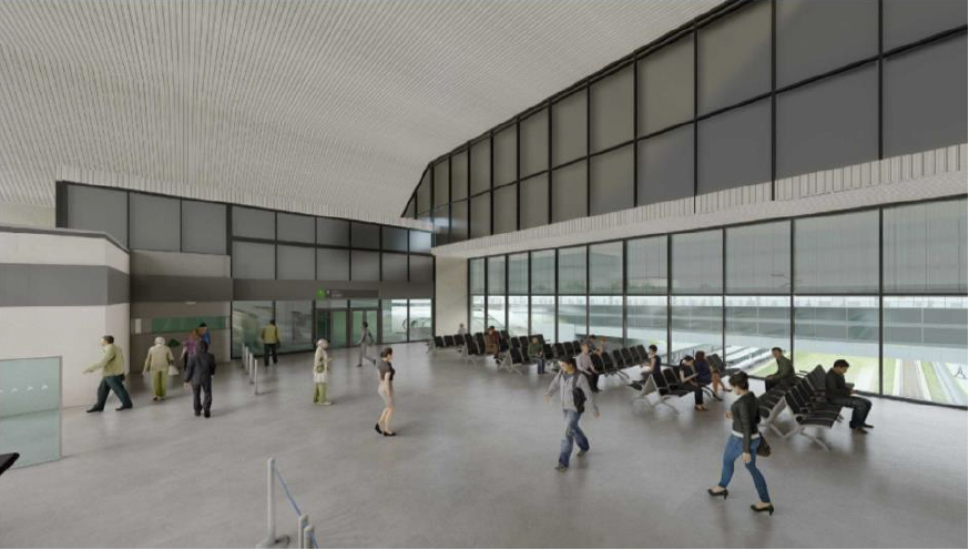 L'interior de l'estació serà ampli i lluminós. Foto: Cedida