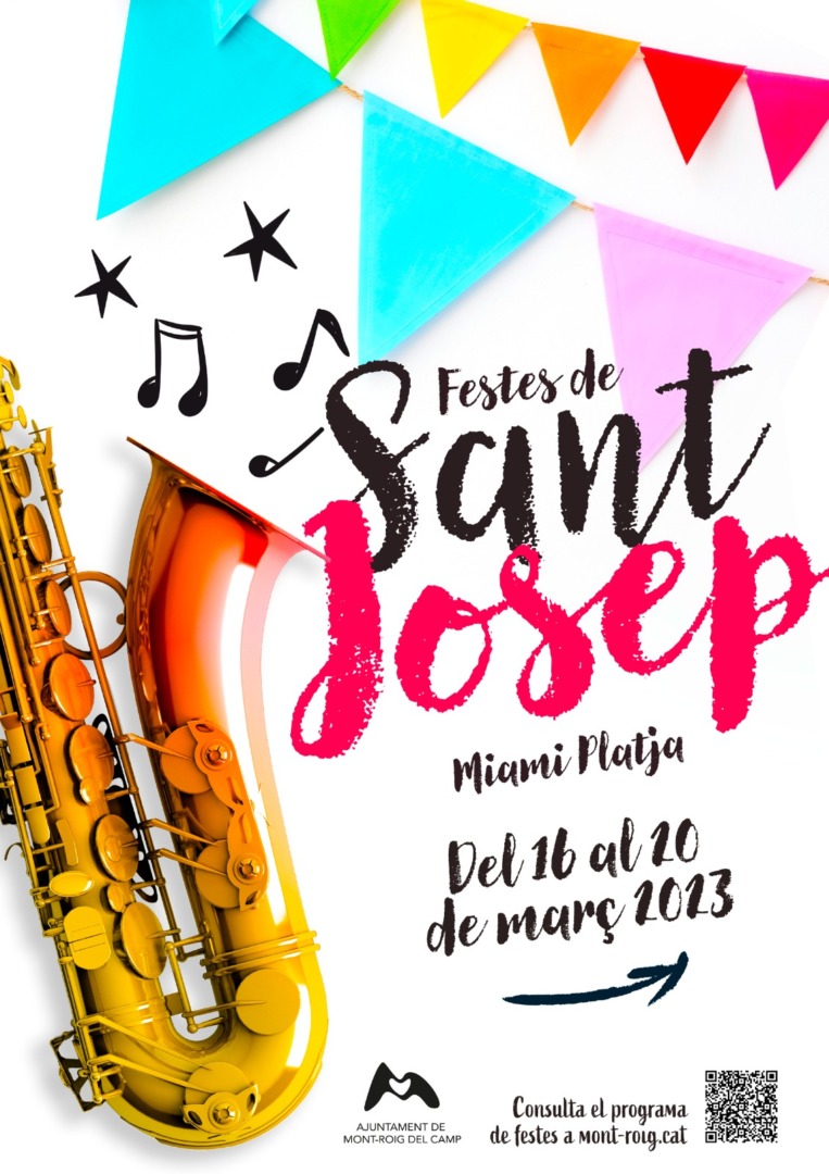 Cartell de les Festes de Sant Josep de Miami Platja. Foto: Cedida