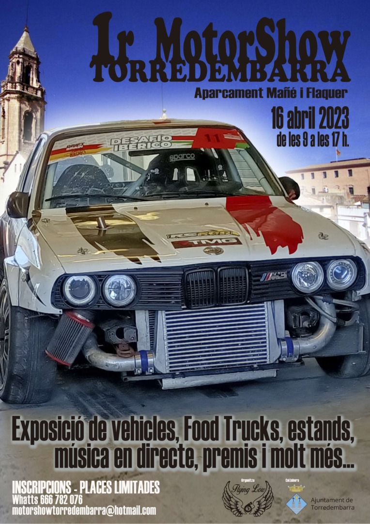 Cartell del MotorShow de Torredembarra. Foto: Cedida