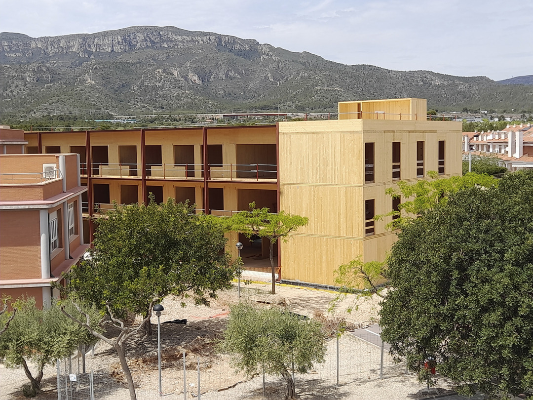 Una imatge de la residència per a la gent gran que s'està construint a l'Hospitalet de l'Infant. Foto: Cedida