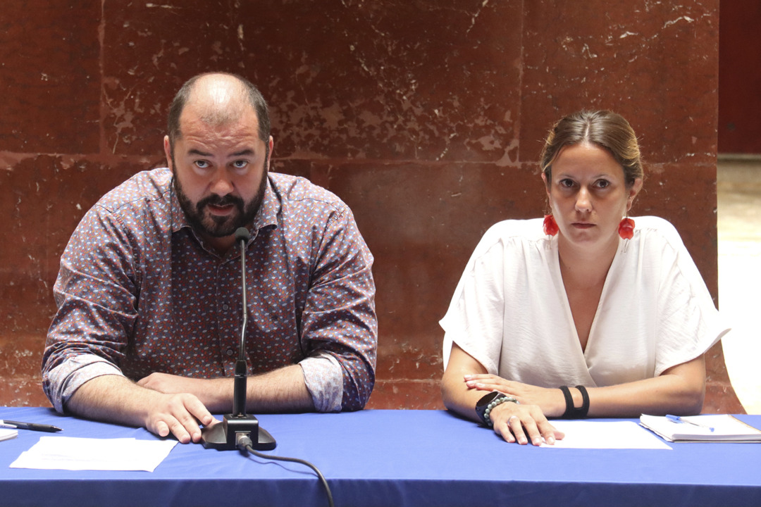 Els republicans Xavier Puig i Maria Roig. Foto. ACN