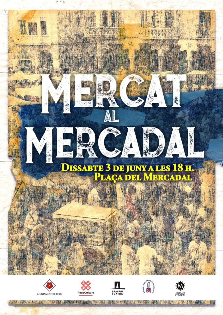 El cartell del Mercat a l'Antiga de Reus. Foto: Cedida