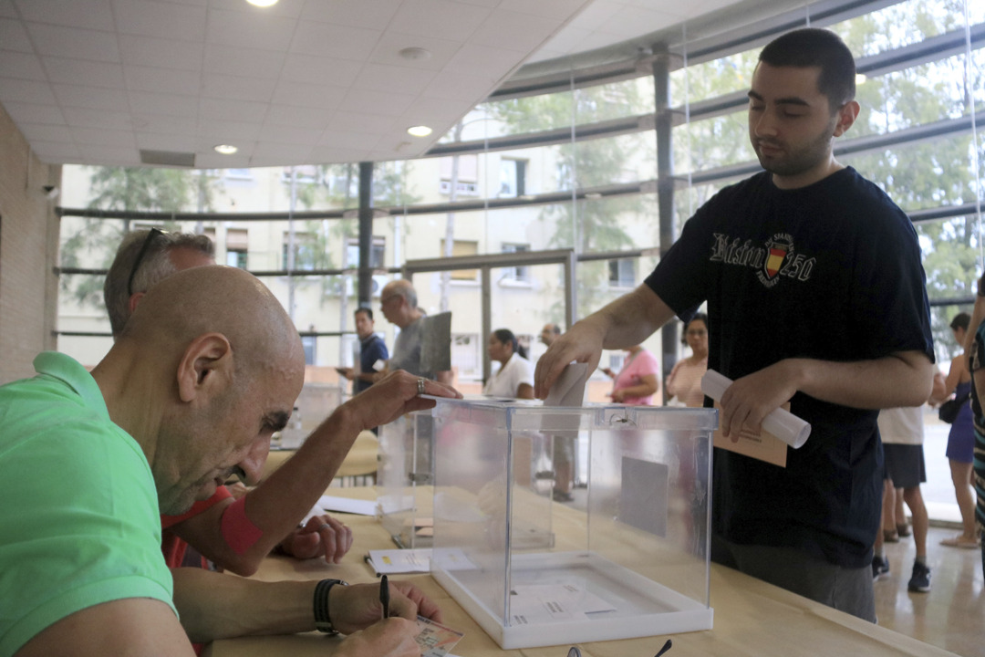 Imatge d'un col·legi electoral de Tarragona. Foto: ACN