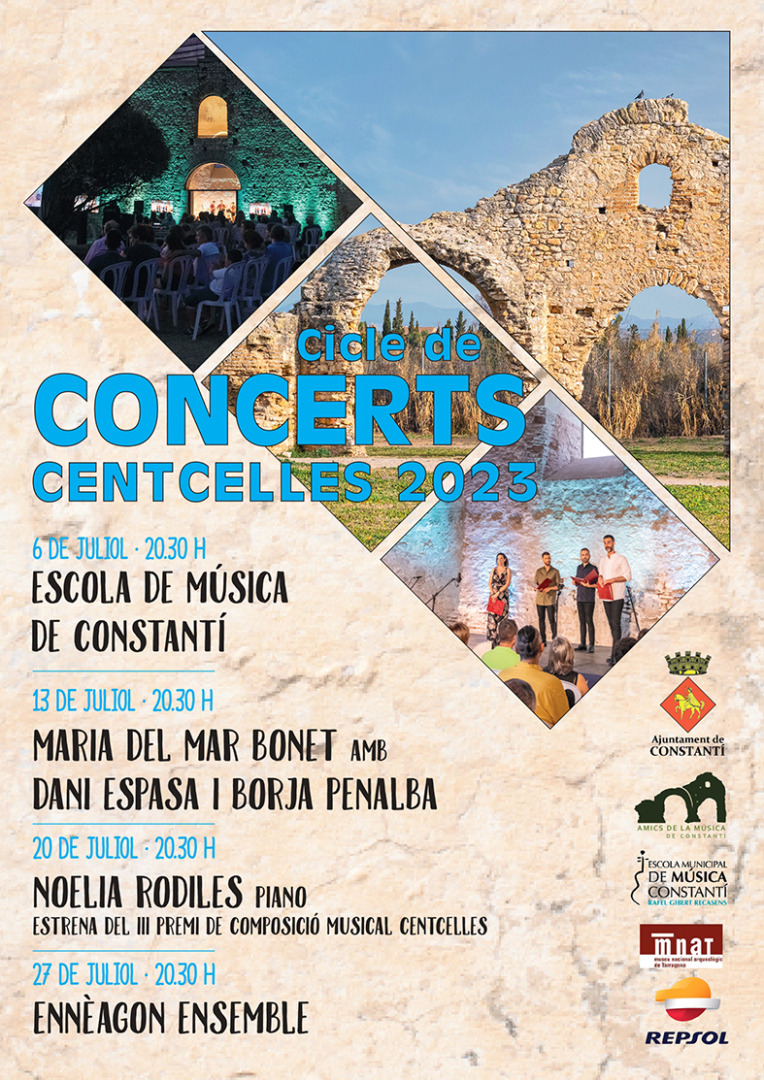 Cartell dels quatre concerts. Foto: Cedida