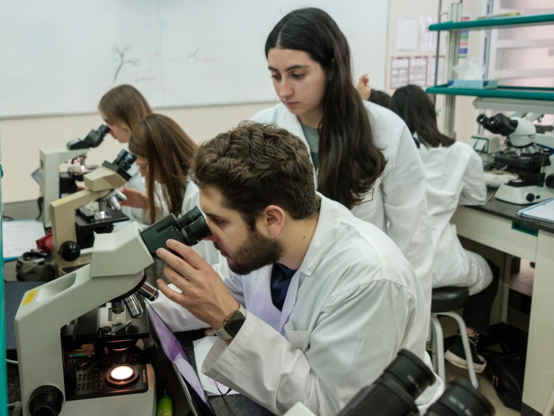 Estudiants al laboratori de la Facultat de Medicina i Ciències de la Salut. Foto: URV