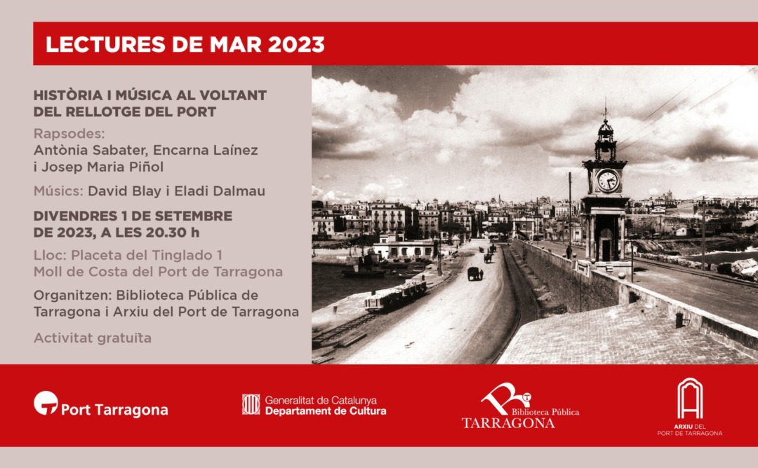 L’Arxiu del Port i la Biblioteca Pública de Tarragona organitzen l’activitat gratuïta per aquest divendres 1 de setembre a les 20.30 hores.