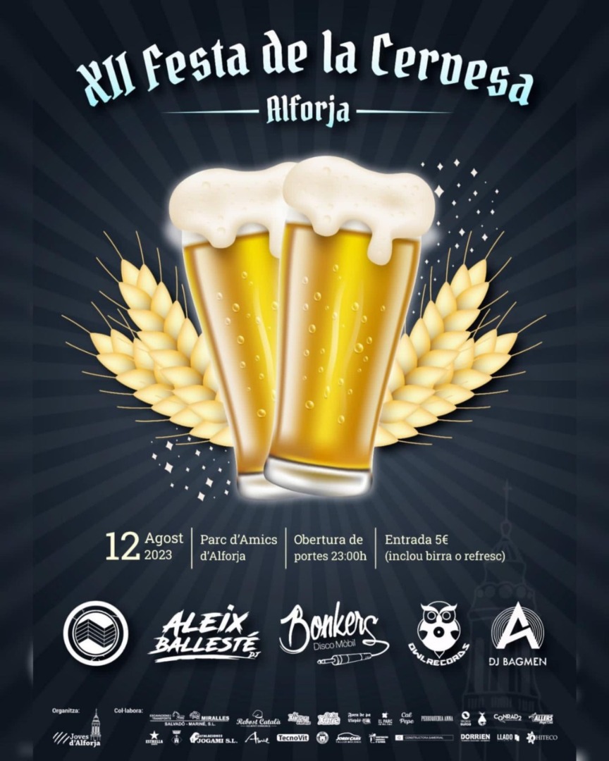 Cartell de la XII Festa de la Cervesa d'Alforja. Foto: Cedida