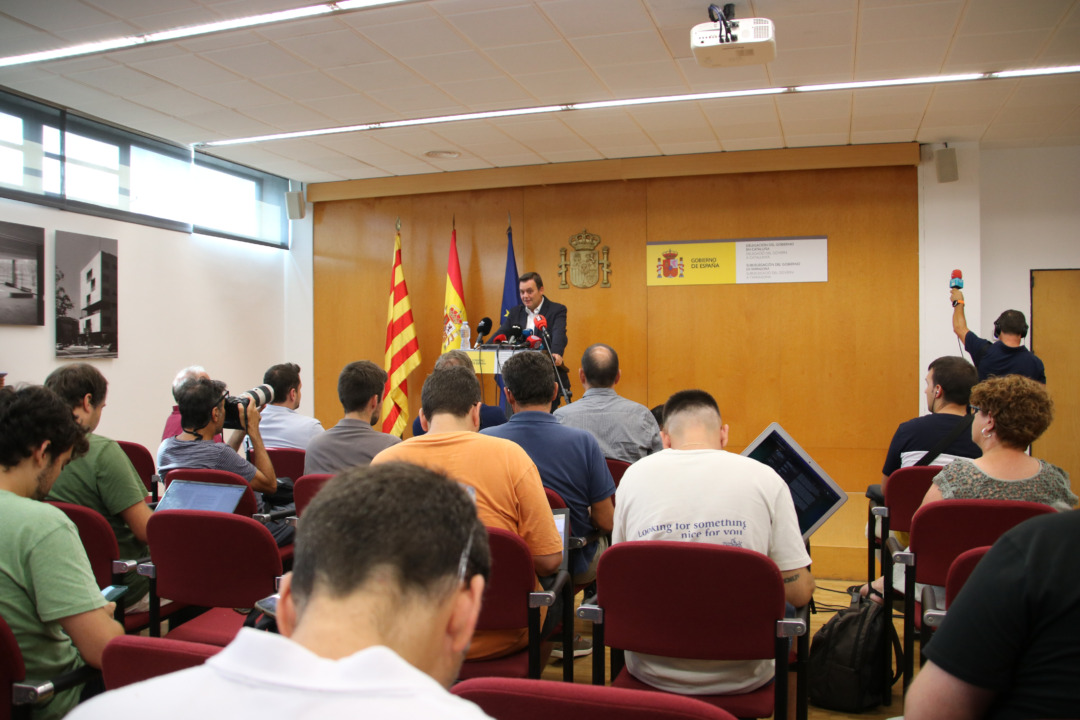 Francos en roda de premsa a la Subdelegació del Govern central a Tarragona. Foto: Mar Rovira