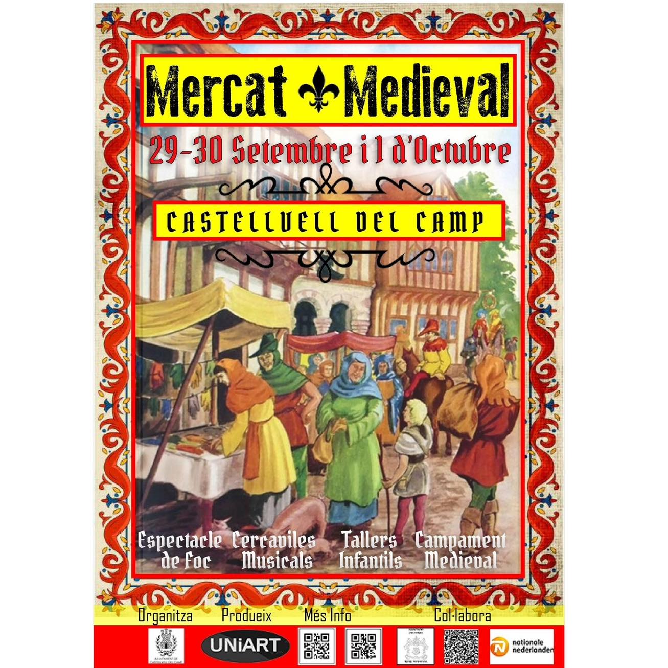 Cartell del III Mercat Medieval. Foto: Cedida