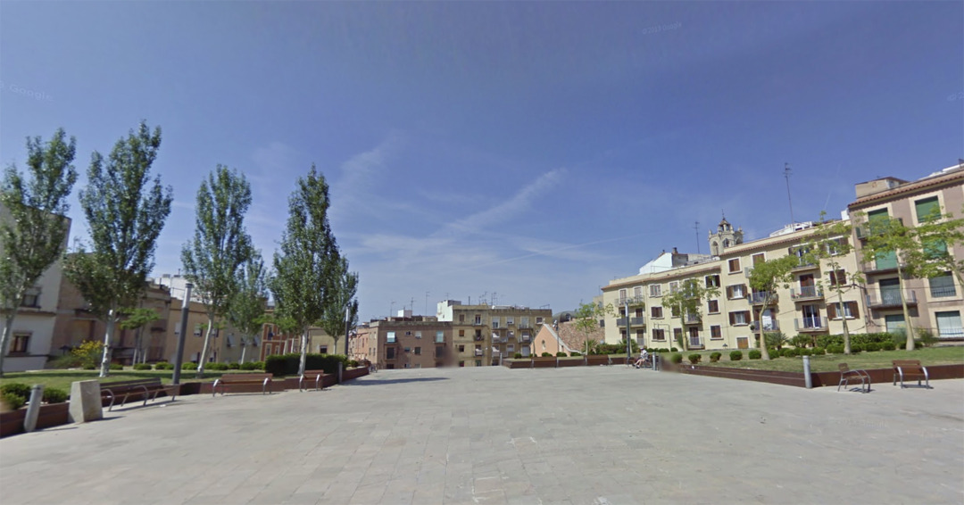 La plaça de l'antic Escorxador on se situava el pàrquing. Foto: Google
