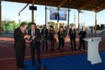 Francesc Homs inaugura la coberta del Complex Esportiu de La Pobla de Mafumet