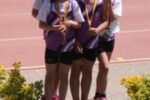 L’equip benjamí femení del CAT, bronze al Català de relleus