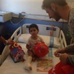 La plantilla grana visita els infants als hospitals tarragonins