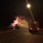 Un autocar que tornava de la Via Lliure s’incendia a prop de Reus
