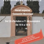 Horari especial del Cementiri Municipal de Torredembarra amb motiu de Tots Sants