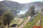 Sis dotacions del Bombers en un incendi forestal a la Selva