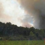 Alt risc d’incendi forestal en tres comarques del Camp