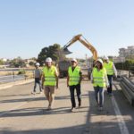 L’alcaldessa i el regidor d’Obra Pública visiten les obres d’enderroc del pont de l’antiga N-340