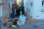 Obres de pavimentació al carrer Nou de Masriudoms