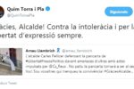 Quim Torra dona les “gràcies” a Pellicer per defensar “la llibertat d’expressió”