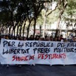Protestes de col·lectius diversos a TGN contra el judici als independentistes
