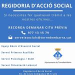 Les oficines de la Regidoria d’Acció Social de Torredembarra obriran al públic a partir del 6 de juliol