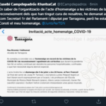 Campdepadrós, primer secretari del Parlament, es queixa d’haver estat ‘vetat’ a l’homenatge a les víctimes del virus