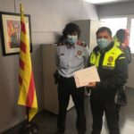 Un sergent i un agent de la Policia Local de Cambrils reben una felicitació de la Generalitat