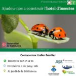 Taller ‘Construïm un hotel d’insectes’, a la Biblioteca Mestra Maria Antònia