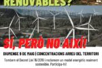 Entitats ecologistes es mobilitzaran el cap de setmana arreu del territori contra les macroinstal·lacions de renovables