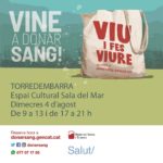Campanya de donació de sang el proper 4 d’agost a Torredembarra