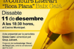 L’Ajuntament de Roda lliurarà el proper dissabte els premis del novè Concurs Literari ‘Roca Plana’ Baix Gaià