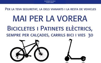 Reus engega una nova campanya de control de ciclistes i patinets elèctrics