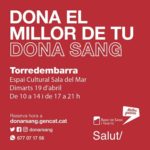 Campanya de donació de sang a Torredembarra el pròxim 19 d’abril