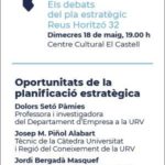 El nou debat del Reus Horitzó 32 se centra en les oportunitats de la planificació estratègica