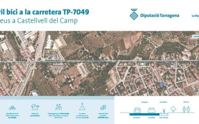 La Diputació inicia la remodelació de la carretera de Reus a Castellvell, que sumarà un carril bici