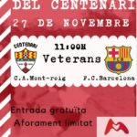 El CA Mont-roig celebra el seu centenari amb un partit contra els veterans del Barça