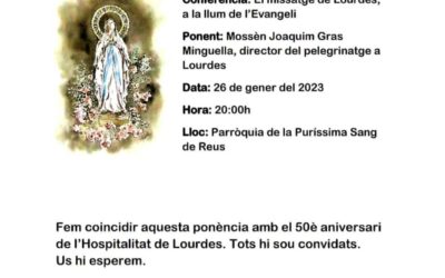 Conferència sobre el missatge de Lourdes al Temple de La Sang de Reus