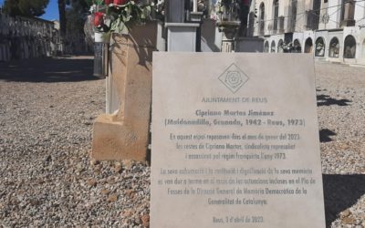 Reus commemora el 50è aniversari de l’assassinat de Cipriano Martos