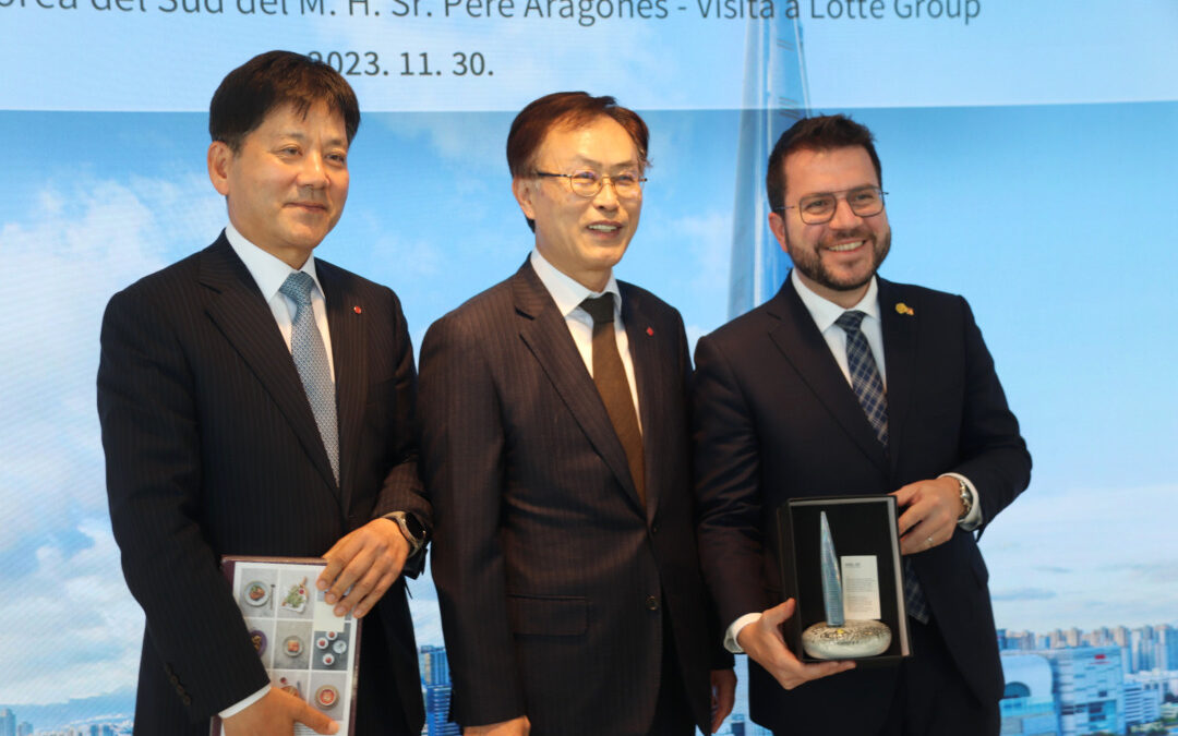 Aragonès confia que el projecte de Lotte Energy Materials atragui més inversions coreanes