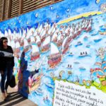 Un mural al Camí de Costa de Salou recrea el viatge del rei Jaume I cap a Mallorca